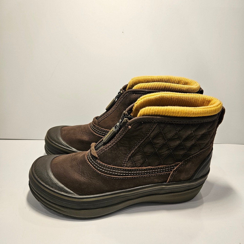 Clarks‎ Womens Muckers Brown Leather Waterproof Zip Quilted Ankle Boots Size 7